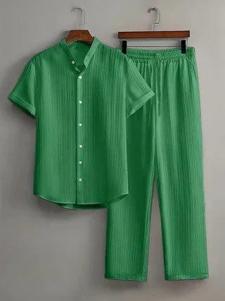 Herren Sommer Set Vlies 2025 bestehend aus Kurzärmligem Tshirt und locker sitzender Hose