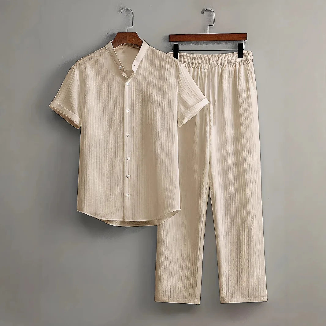 Herren Sommer Set Vlies 2025 bestehend aus Kurzärmligem Tshirt und locker sitzender Hose