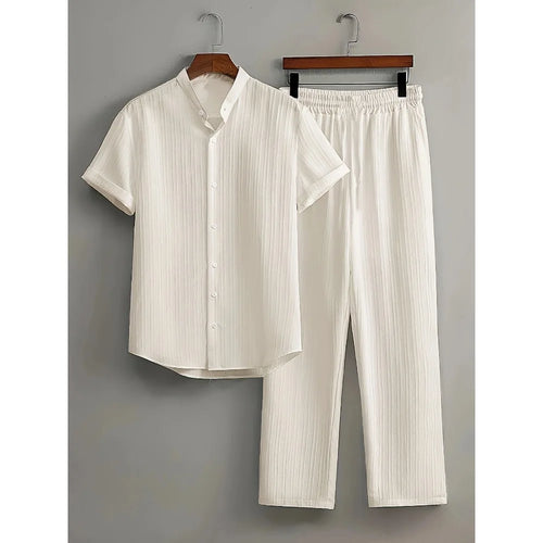 Herren Sommer Set Vlies 2025 bestehend aus Kurzärmligem Tshirt und locker sitzender Hose